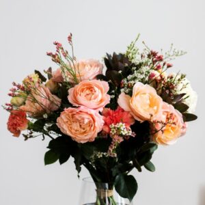 Bouquet con rose inglesi