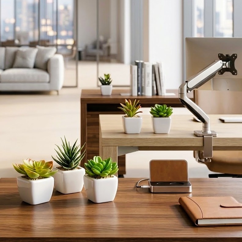 Trasforma l'ambiente di lavoro in uno spazio rigenerante con il nostro Tris Cubotti Succulenti. Tris Cubotti Succulenti piantine da scrivania Corato